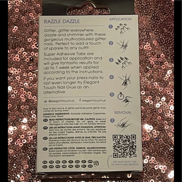 Elegant Touch Glitter, Press-On False Nails 2 Pack - Picture 7 of 8